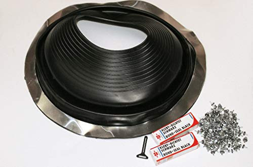 Rohrmanschette 228-508mm rund, Nr. 9 aus EPDM, schwarz, inkl. Montageset - Dichtungsmasse & Edelstahlschrauben