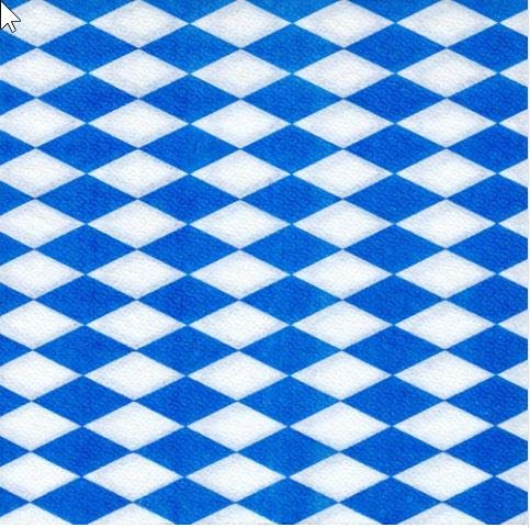 Unbekannt 500 Papier Servietten 1lg.1/4 Falz 33x33cm Bayrisch Blau Bayern Raute Oktoberfest