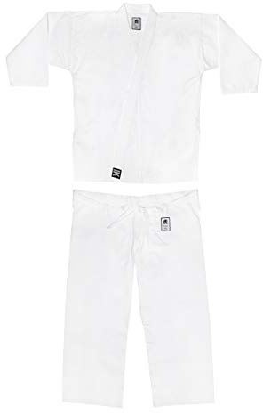 IKKEN Karate Uniform Suit Gi Japanese Cut (8oz - Light Weight Polycotton, 180cm)