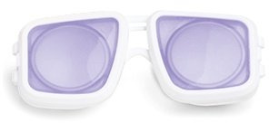 Kontaktlinsenbehälter SONNENBRILLE für weiche Kontaktlinsen lila