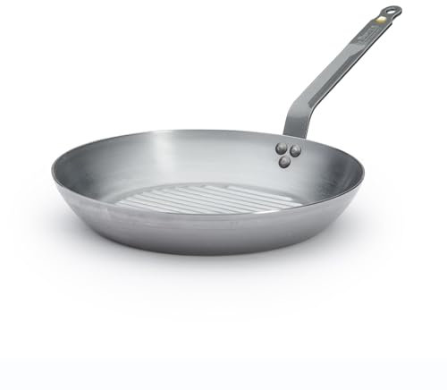 De Buyer DB5613-32 Mineral B Element Padella Grill D, 32 cm