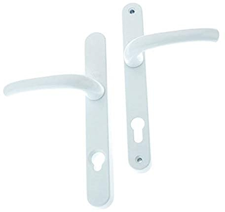 Yale P-YSHMK3LL-WH MK3 Security Door Handle, White Finish, High Security, 92mm Centre, 215mm Fixing Holes Distance, Built in Cylinder Guard