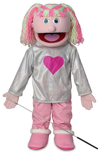 Kimmie, Pink Girl, Full Body, Ventriloquist Style Puppet, 65cm