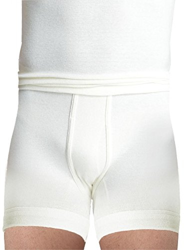 Angora Herren Pant mit Eingriff I Unterhosen Männer I Herren Unterwäsche aus weicher Angorawolle & Baumwolle I Angenehmes Gefühl