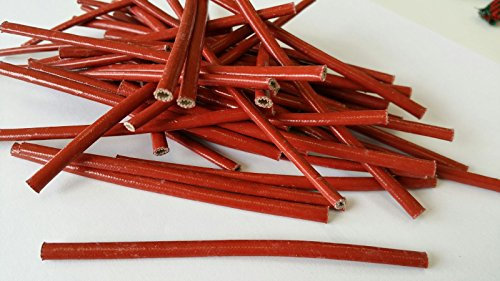 Guaina Isolante in Fibra di Vetro e Silicone, diametro 2.5 mm, pezzi tagliati da 8 cm, n° 50 pezzi a confezione, Temperatura 260° isolamento elettrico 1500V