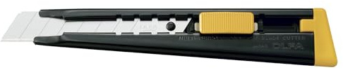 OLFA ML - Cúter con bloqueo automático y mango metálico y cuchilla de 18 mm