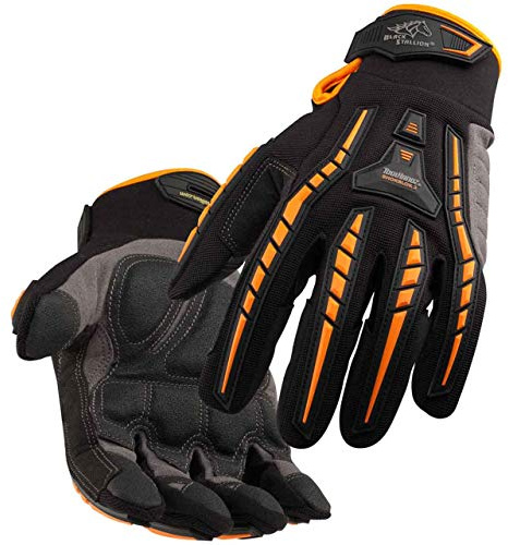 BLACK STALLION ToolHandz Anti-Vibration Leather Mechanic's Gloves GX100 - LARGE