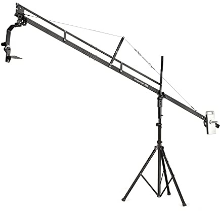 PROAIM 12ft Camera Crane Jib, Stand, Jr. Pan-Tilt for DSLR Video Cameras Camcorders. Gimbal Compatible (P-12-JS-JRPP)