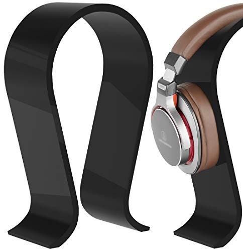 GEEKRIA Acryl Omega Kopfhörerständer für Over-Ear Kopfhörer, Gaming-Headset-Ständer, Desk Display Aufhänger, kompatibel mit Sony, AKG, Sennheiser, JVC, Philips, Bang & Olufsen (Schwarz)