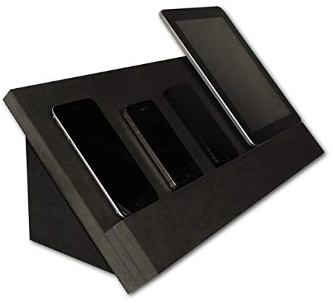 Oachkatzerl VanDock 47 Multi Ladestation - Handwerk aus Österreich (Die Dockingstation ohne sichtbare Kabel für Handy, Tablet und mehr) VD47 - (Schwarz)
