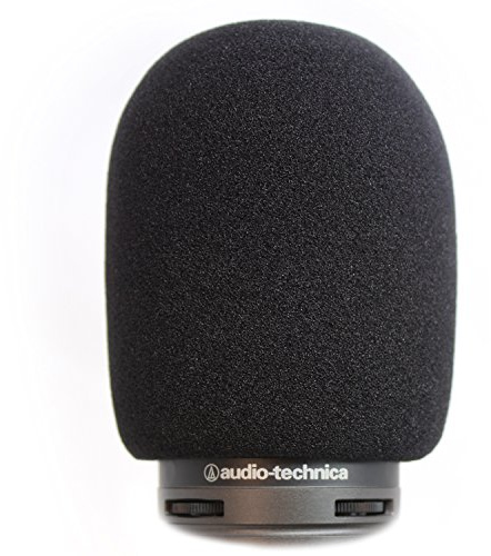 Filtre anti-pop AT2020 par Vocalbeat,Audio Technica AT2035,Mousse de microphone à condensateur pour pare-brise,Matériau éponge de qualité,Filtre d'enregistrement et bruits de fond,Couleur noire
