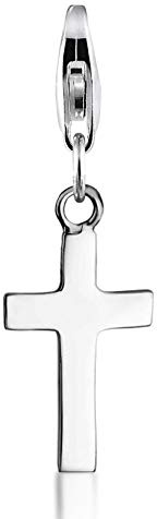Nenalina Kreuz Karabiner Charm Anhänger Bettelarmband 925 Silber