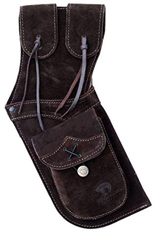 BEARPAW Holsterköcher Dunkelbraun | aus hochwertigem dunkelbraunem Wildleder, ideal für Pfeil und Bogen