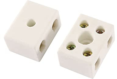 sourcing map 2 Stk 2 W5H Hohe Temperatur Porzellan Klemmenblock 15A 110-600 V