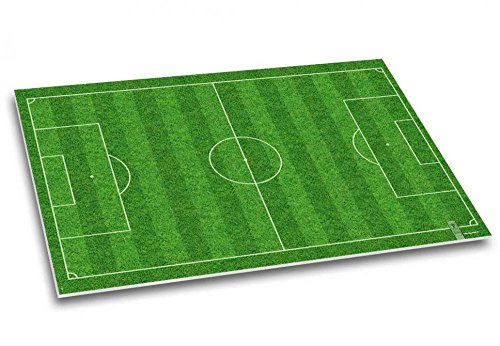 Rasenplatz - Schreibtischunterlage Motiv Fußball Fußballplatz grün Junge Kind Malunterlage Papier DIN A2 40 Blatt
