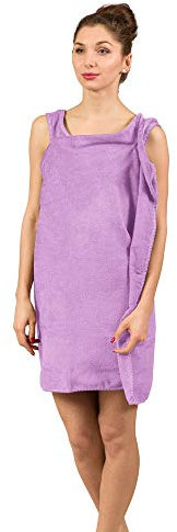Froster Asciugamano-Accappatoio, Kilt da Sauna per Donne, Buchi per Braccia, Asciugamano Avvolgente, Microfibra (Viola)
