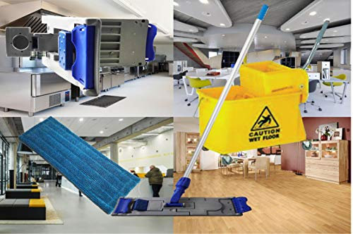 Chariot nettoyage-entretien à presse 20 l ou 2 x 10 L et serpillière microfibre pro - kit complet