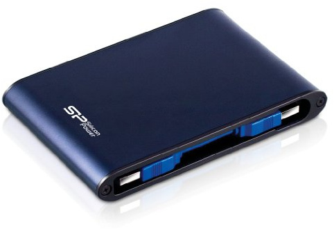Silicon Power Armor A80 - Disco duro externo 2.5 USB 3.0 de 2 TB (grado militar MIL-STD-810F 516.5, ultra-resistente a golpes y a prueba de agua IEC 529 IPX7), color azul