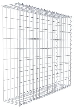 GABIONA - Gabion 100 x 90 x 20 cm - Panier de montage type 2 (sans grille frontale) - Panier à pierres galvanisé avec maillage 5 x 10 cm