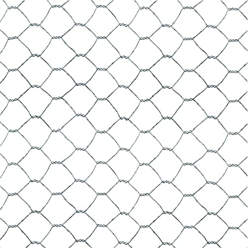 Tenax EXAMET 25, verzinktes Metallgitter 1,00x10 m Silber für Käfige und Tiergehege (Hühner, Hasen, Vögel), kleine Zäune und Handwerksarbeiten
