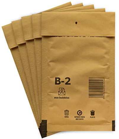200 Versandtaschen Luftpolsterumschläge haftklebend Luftpolsterversandtaschen Luftpolstertaschen Gr. B/2 B2 braun (135mm x 225 mm) Umschläge gepolstert Polsterumschlag Taschen