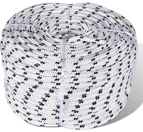 vidaXL Tauwerk Polyester 6mmx50m Flechtleine Bootsleine Festmacher Reepschnur