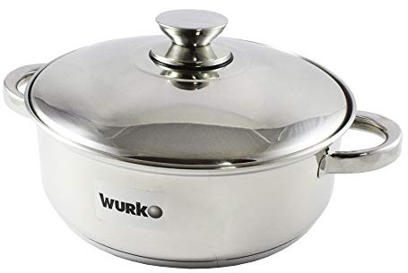 Wurko 22020-Casseruola Acciaio Inox 32 Cm