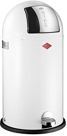 Wesco Kickboy Abfallsammler Metall Weiß 40 L