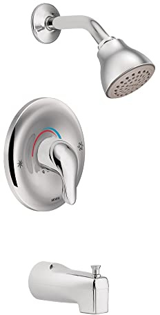 Moen Chateau Chrome Single Handle PosiTemp Pressure Balanced Shower Trim Kit, TL182NH