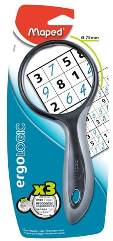Helix 039300 Maped Magnifying Glass (75mm Diameter)