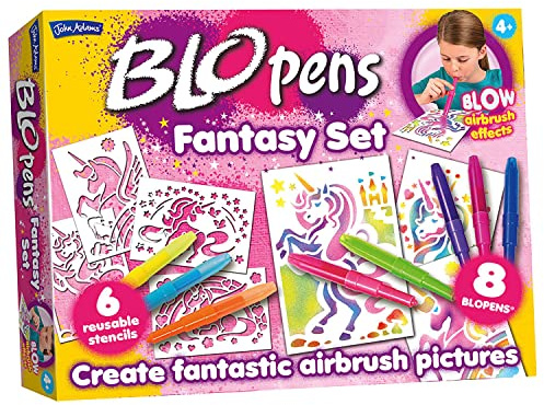 John Adams, BLOPENS Fantasy Activity Set: Blow airbrush effects, Arts & crafts, Ages 4+