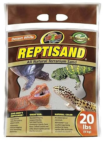 Zoomed SW-20 ReptiSand Desert White, 9 kg - die perfekte Grundlage zur Gestaltung von Wüsten Terrarien
