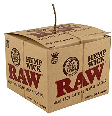 30,5 Meter RAW Hemp Wick Hanfdocht mit Bienenwachs zum gesünderen Anzünden von Bongs Joints usw