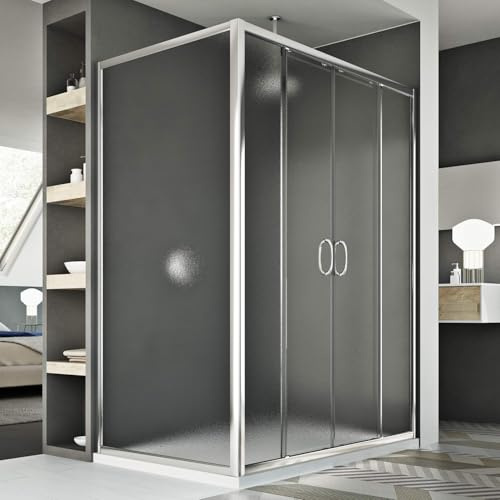 Cabine Douche 90x120 CM H185 granité C modèle Replay Duo 2 Portillons