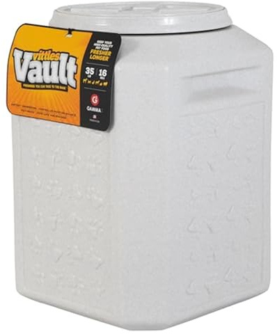 Gamma2 Vittles Vault Airtight Dog Food Storage Container - Fits up to 35 Pounds of Dry Pet Food - Perfect for Cat and Puppy Kibble - BPA-Free Plastic - Made in the USA - 12 L x 16.75 H