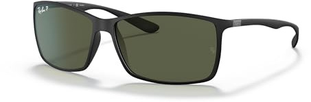 Ray-Ban Herren Liteforce Sonnenbrille, Schwarz (Gestell: Schwarz Glas: Polarisiert Grün 601s9a), Large (Herstellergröße: 62) EU