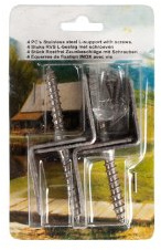 Edelstahl Zaunbeschlag 4er Set – rostfreie L-Winkel zur Befestigung von Holzzäunen am Pfosten – Zaunwinkel/Zaunhalter/Zaunbefestigung – Winkelbeschlag für Sichtschutz & Gartenzaun