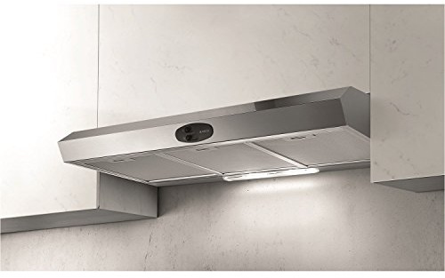 Elica KREA-TW-90-SS Lux Slimline - Cappa da cucina convenzionale, in acciaio INOX, larghezza 90 cm