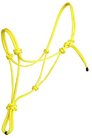 Hunters Saddlery Knotenhalfter für Pferde kompatibel mit Parelli Natural Horsemanship (Warmblut/Full, Gelb)