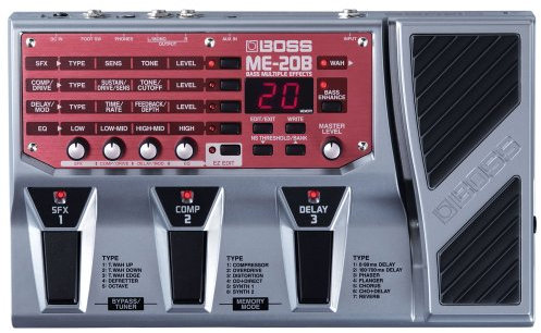 Boss ME-20B Bass Multiple Effects Pedal Board
