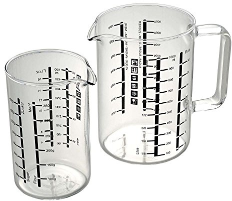 Bohemia Messbecher-Set 2-TLG, Glas, Transparent, 9.5 x 8.3 x 13.3 cm, 2-Einheiten 172