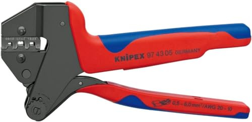 KNIPEX Crimp-Systemzange, 97 43 05 | Geeignet für auswechselbare Crimpeinsätze mit Mehrkomponenten-Hüllen 200 mm