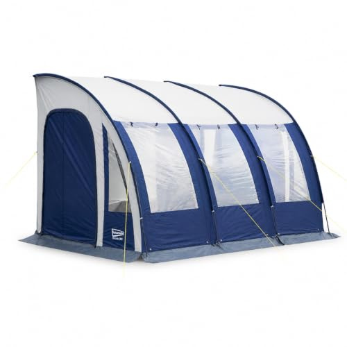 Leisurewize LWPP2B Ontario Porch Awning 390 Blue - Waterproof Polyester Fibre Glass Roll Up Shelter for Motorhome, Travel Trailer