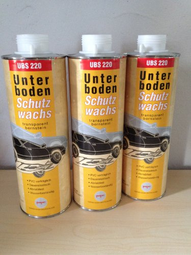 3 X (3X1Liter) Fertan UBS Wachs-Unterbodenschutz 1 Liter Kartusche