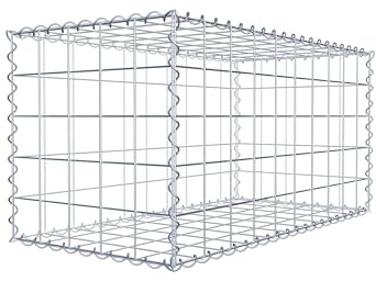 GABIONA - Gavión 100 x 50 x 50 cm - Galvanizado y resistente a la intemperie - Cesta de gaviones robusta con tamaño de malla de 10 x 10 cm