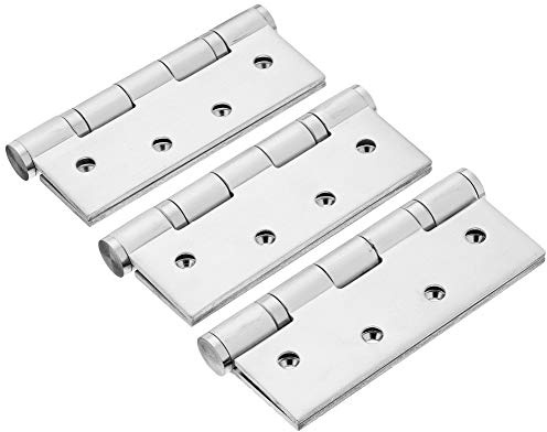 Excel XL835X3 1 1/2 Pair 4 x 3 Ball Bearing Fire Door Hinges Satin Stainless Steel - 3 Pack