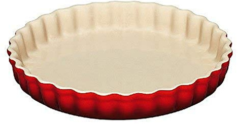 LE CREUSET Molde para Tartas, diametro 28 cm, Cerámica de gres, Cereza