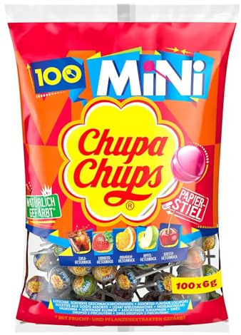 Chupa Chups Chupa Chups Sachet De 100 Mini Sucettes Assorties, Orange (Lot de 1)