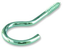 suki 25 Stück Schraubhaken 40 x 3,0 mm gebogen verzinkt Holzgewinde, 6175042