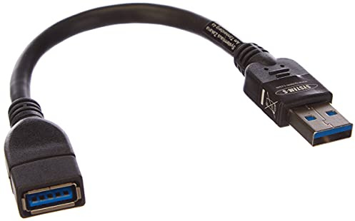 System-S USB 3.0 Typ A (Male) auf USB 3.0 Typ A (Female) Kabel Verlängerungskabel 10 cm